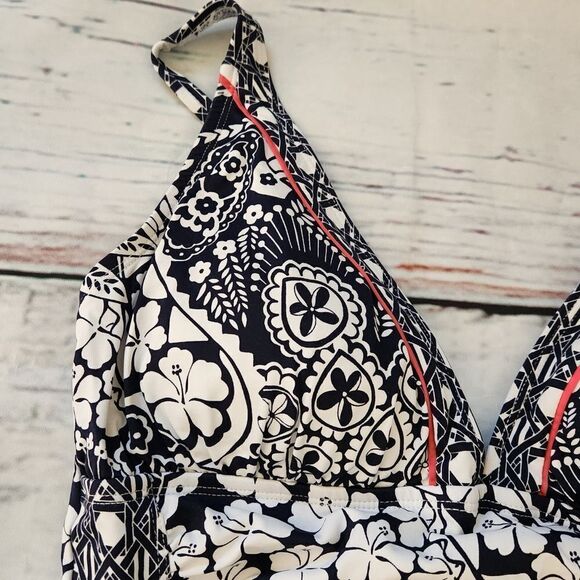 Tommy Bahama Paisley Paradise V Neck One Piece Swimsuit Size 10 - Picture 4 of 7